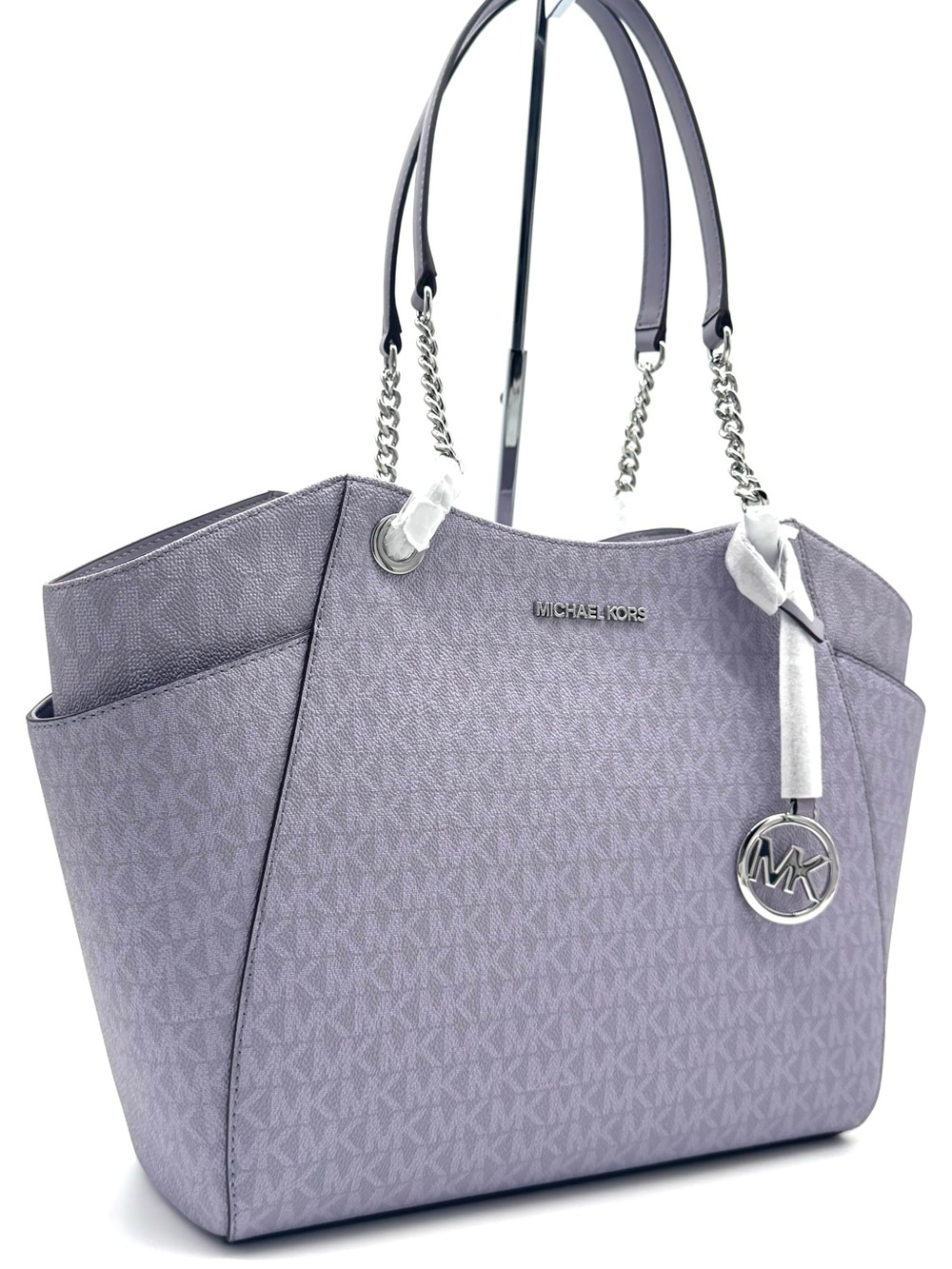 Michael Kors Jet Set Large Signature Logo Shoulder Bag - Lilac - Picture 2 of 9